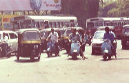 A photo of typical Bangalore city traffic
